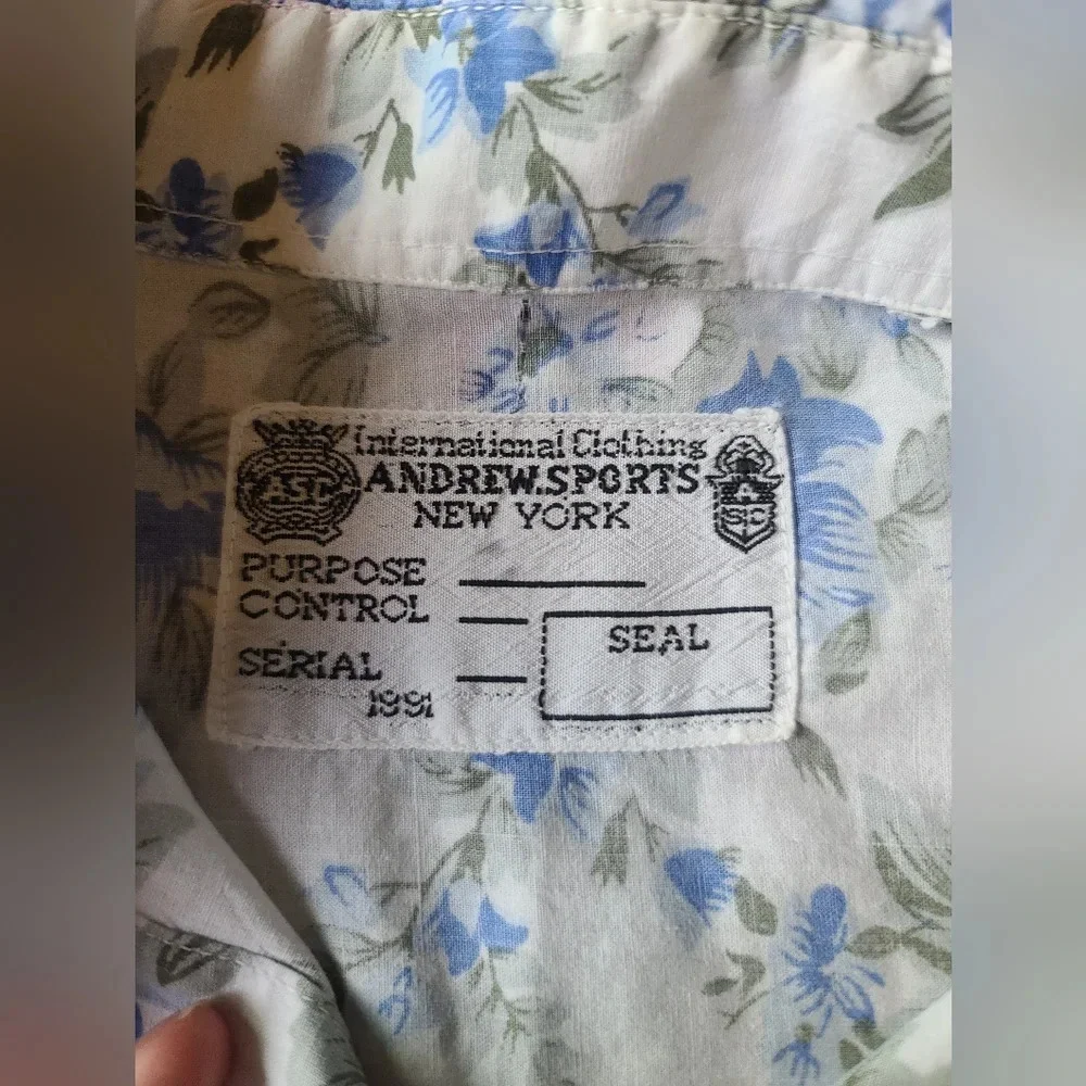 Vintage Andrew Sports botanical shirt